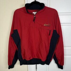 VTG St. Louis Cardinals Windbreaker Womens Small Red Black 1/4 Zip Cutter & Buck